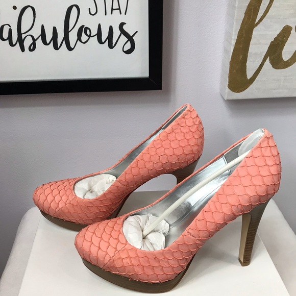 Calvin Klein- KENDALL Fish Skin Heels - Picture 5 of 7